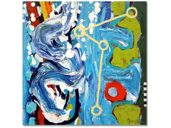 Abstract canvas painting by Peter Griffen — original art, SOHO Galleries Sydney