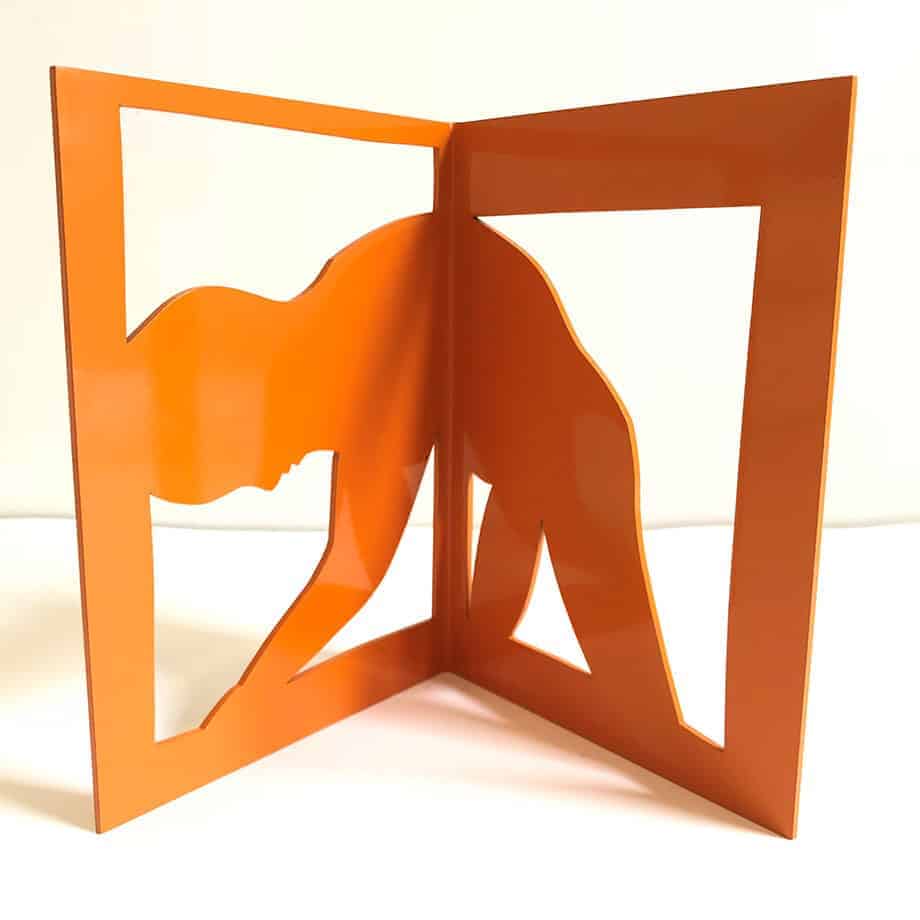 At-the-Windowsill-25x41cm-POWDER-COATED-STEEL-stainless-steel-tabletop-Charles-blackman-australian-sculpture.jpg