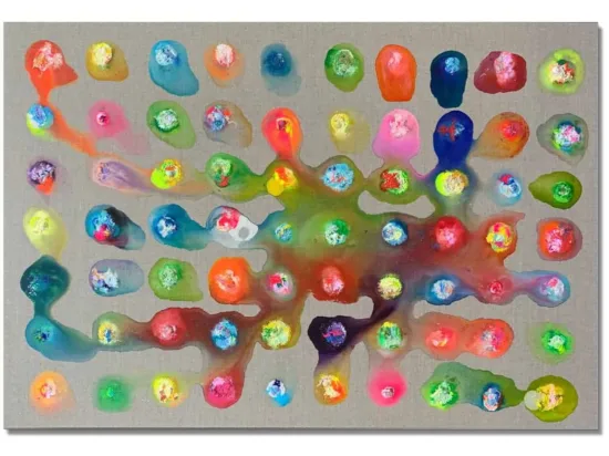 Abstract canvas painting by Gav Barbey — original art, SOHO Galleries Sydney