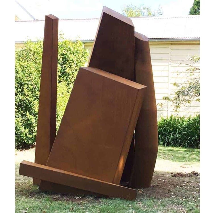 The-Descending-Mountain--CORTEN-STEEL-[corten,outdoor,landmark]-Linda-bowden-large-australian-sculpture