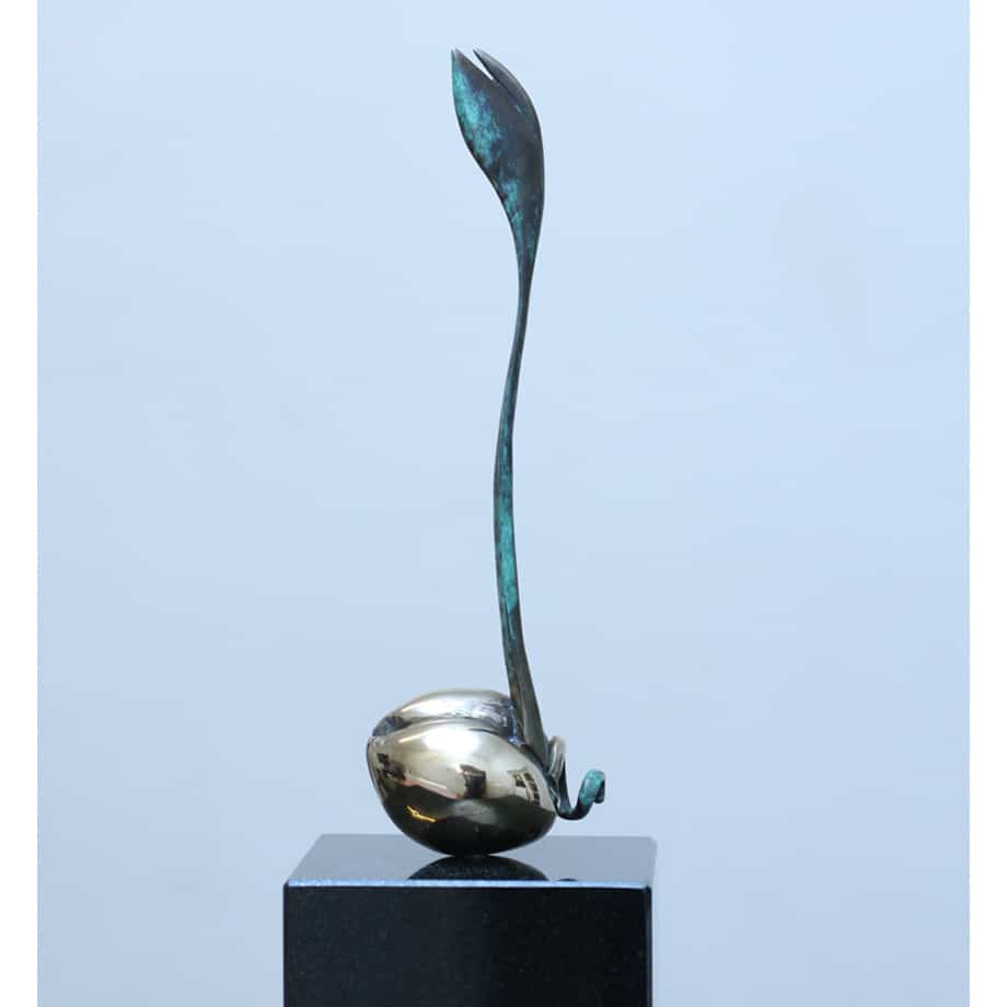 Avocado-COMPLETE--set-BRONZE-PATINA-polished-stainless--INCLUDE-IMAGE--FOR-ALL-SCULPTURES