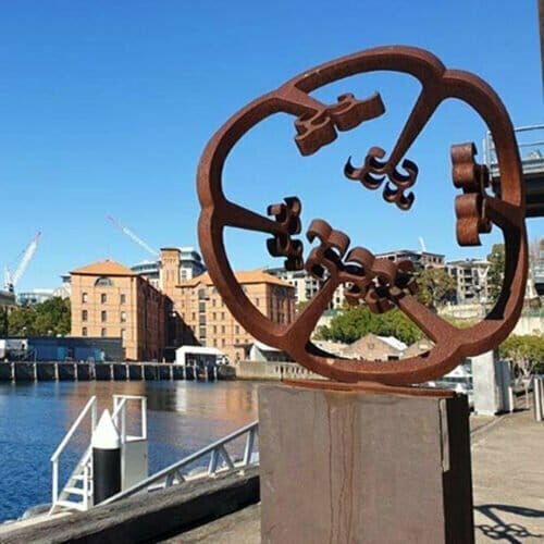 At-the-centre-is-nothing-solid--125x70cm-CORTEN-[outdoor,-landmark,corten]Greg-John-Australian-garden-sculpture-large-abstract-art