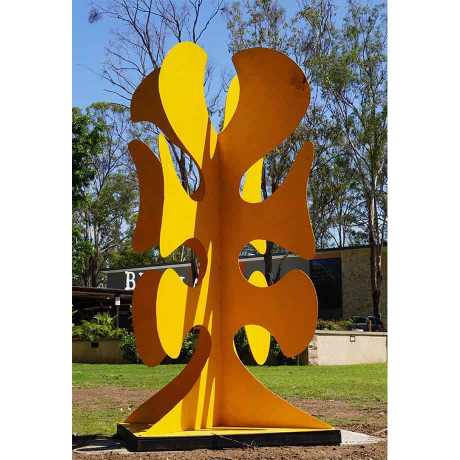 Big-Yellow-Taxi-3m-POWDER-COATED-STEEL-[outdoor,-landmark]-stephen-Coburn-australian-yellow-sculpture