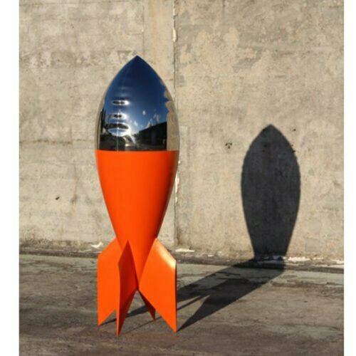 Carmine-180cm-STAINLESS-STEEL-INDUSTRIAL-COATING-[stainless-steel,-free-standing,outdoor]david-mcCracken-rocket-sculpture-australian-artist-pop-art