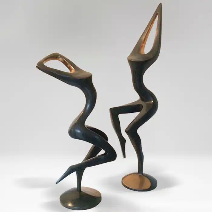 table top figurative sculpture in bronze