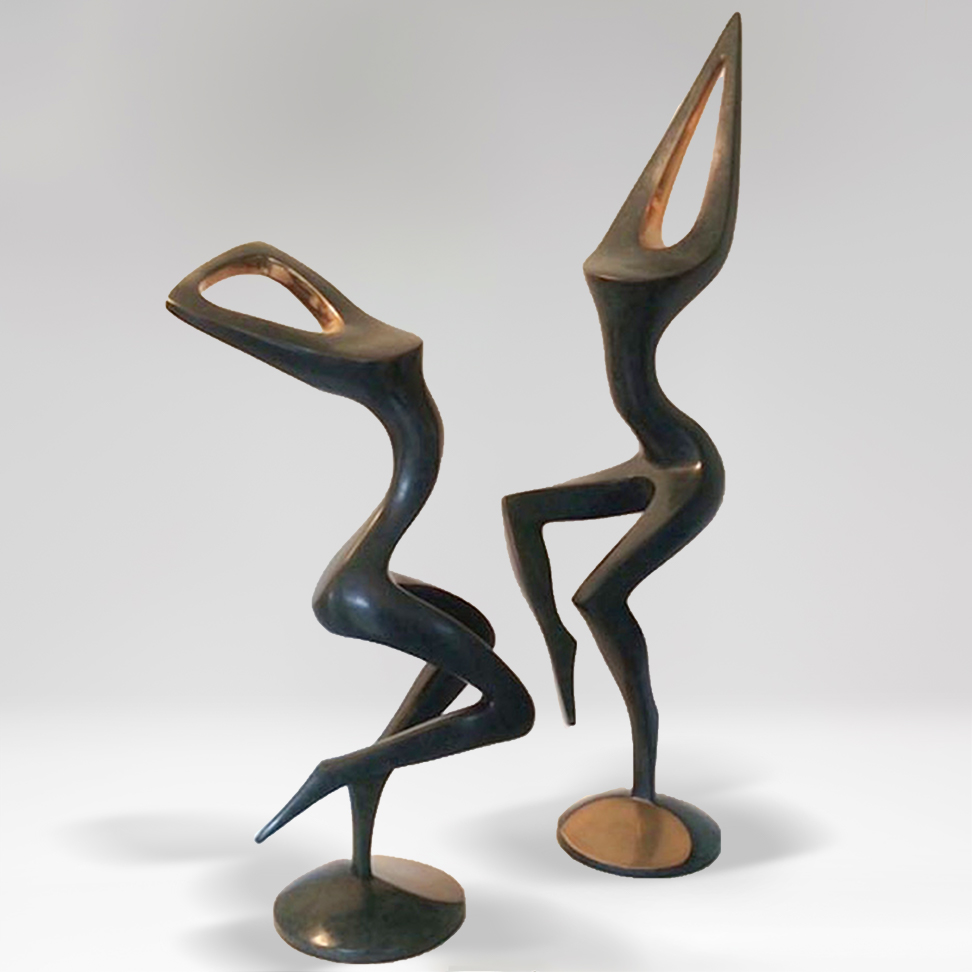 table top figurative sculpture in bronze