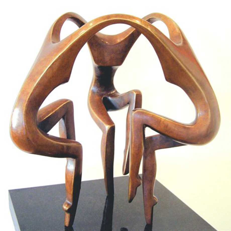 Dancers-35cm--BRONZE-[tabletop,bronze,figurative]michael-vaynman-sculpture-australian-female-figure-bronze-art