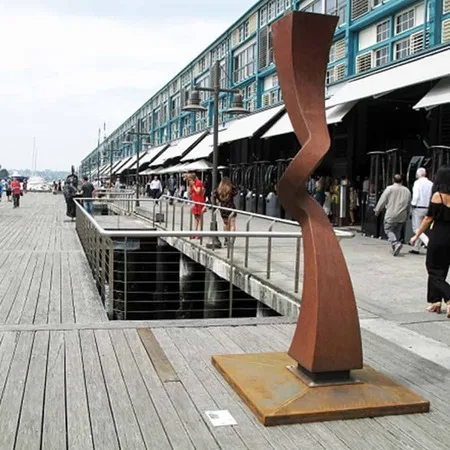 Deflect-270x40cm-MILD-STEEL-CORTEN-[Corten,Outdoor]-Chris-Flenley-sculpture-abstract-australian-art-garden-sculptor