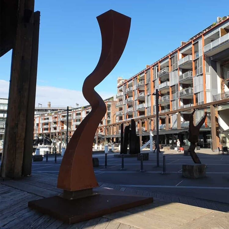Deflect-270x40cm-MILD-STEEL-CORTEN-[Corten,Outdoor]-Chris-Flenley-sculpture-abstract-australian-art-garden-sculptor