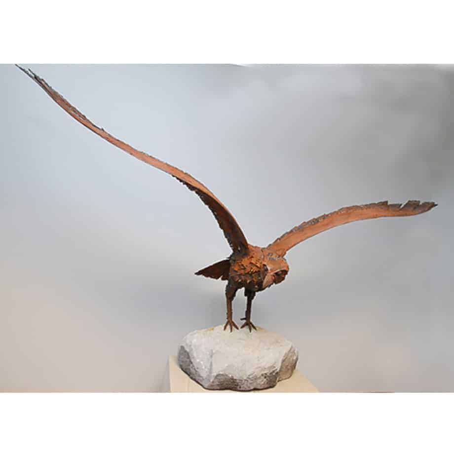 Eagle-in-Flight-170x80cm--BRONZE-[Table-top,Bronze,Figurative]-Matt-Carney-Australian-animal-eagle-Sculpture