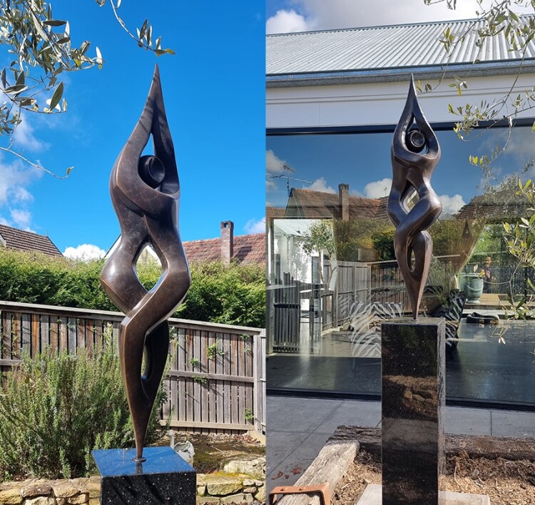 bronze outdoor garden sculpture