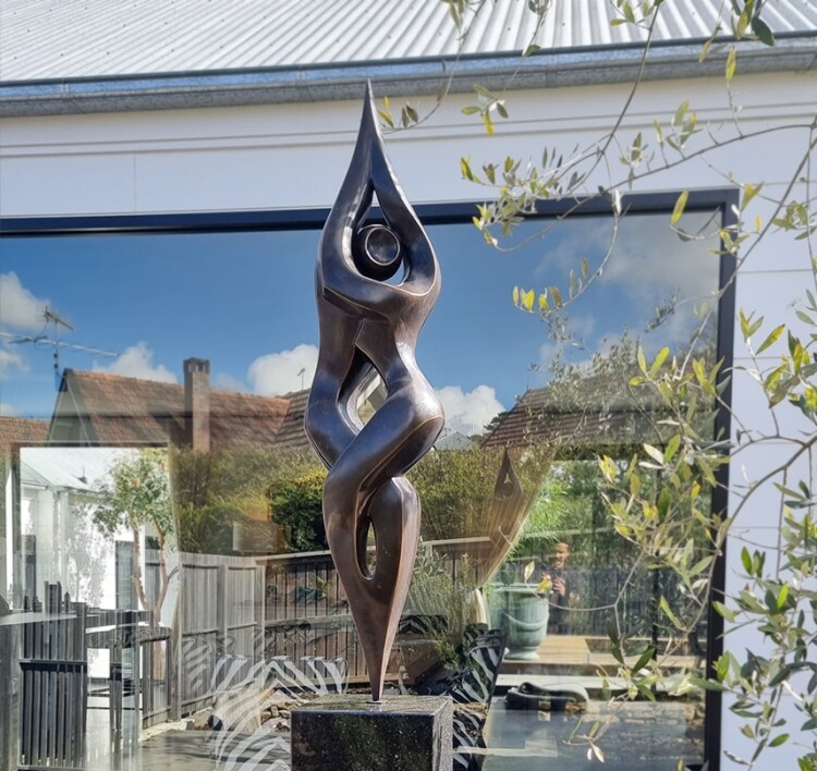 bronze garden sculpture metal garden sculpture