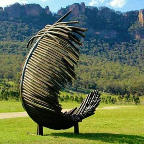 Fallen-Angel-Feather--450cm---FABRICATED-STEEL-PIPE-[outdoor,landmark]-Tobias Benent-australian-sculpture-large-oversize