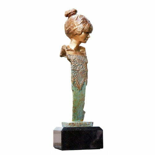 Filigree-30cm-BRONZE-[bronze,-table-top,-figurative]-Stephen-Glassborow-sculpture-abstract-australian-female-body-bronze