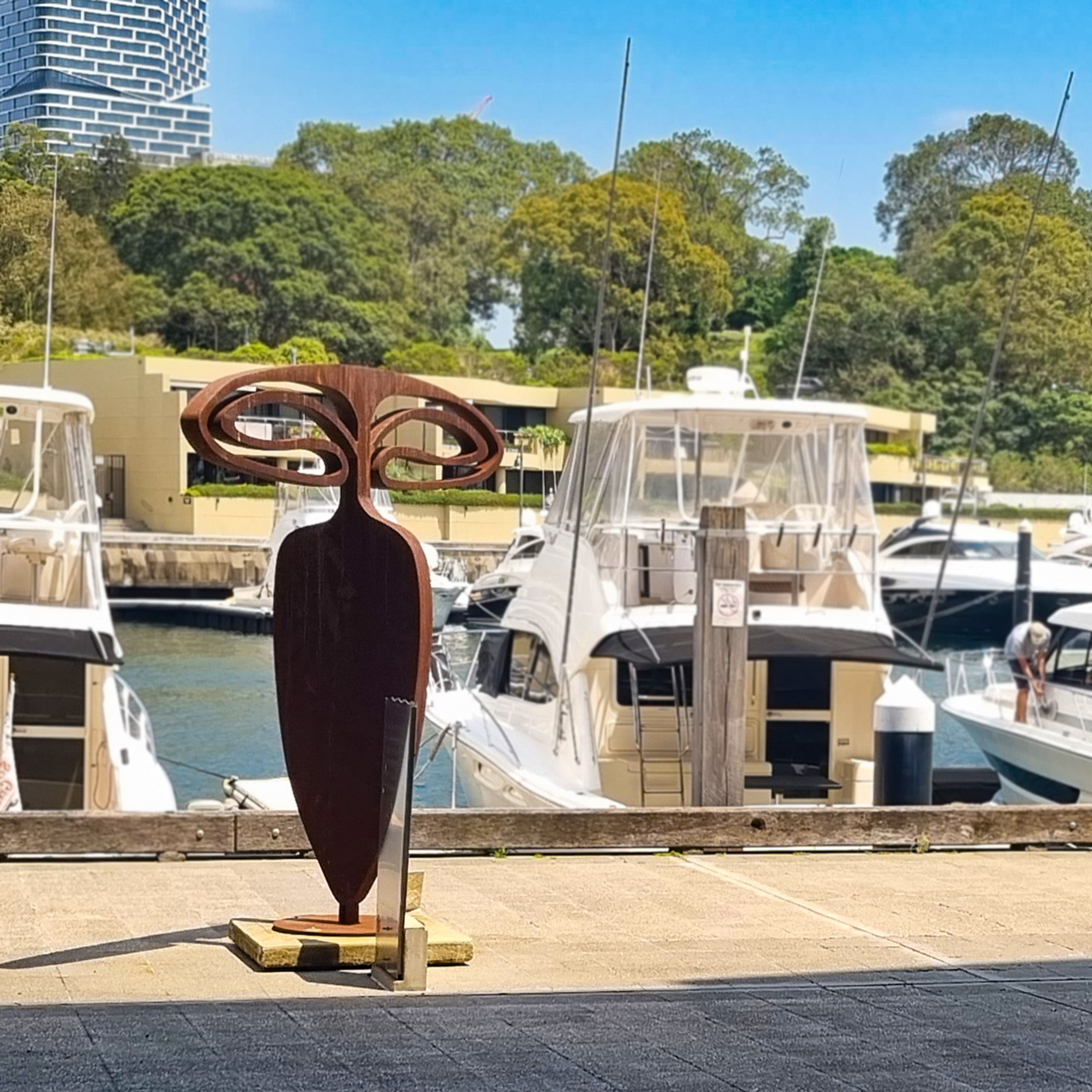 Transfigure - 2.5m Corten-steel sculpture by Greg Johns — original art, SOHO Galleries Sydney