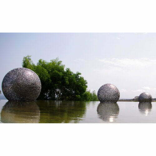Globe-60,-90,-120cm-STAINLESS-STEEL-[Outdoor,stainless-steel]-Chen-australian-sculpture-garden-pool-design