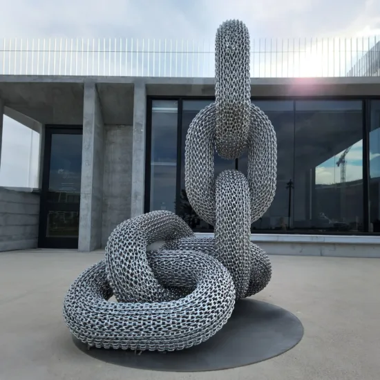 Stainless-steel sculpture by Mike Van Dam — original art, SOHO Galleries Sydney