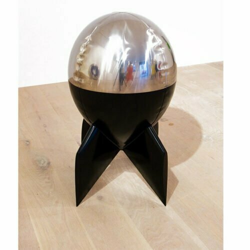 Liston-80cm-STAINLESS-STEEL-INDUSTRIAL-COATING-[stainless-steel,-free-standing,outdoor]david-mcCracken-rocket-sculpture-australian-artist-pop-art