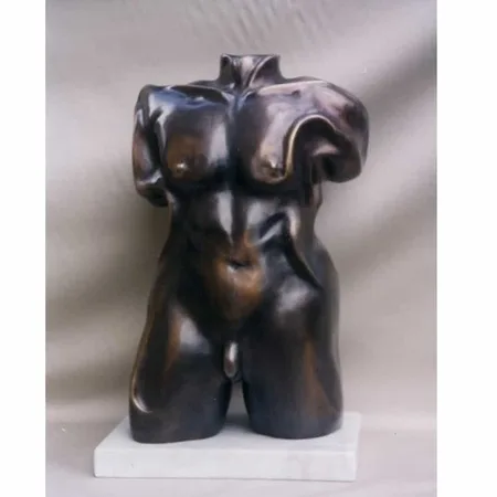 Male-Torso-40x25cm-BRONZE-MARBLE-BASE-[Bronze,Table-top,Figurative]-Libucha-Zygmunt-australian-sculpture-male-nude-indoor