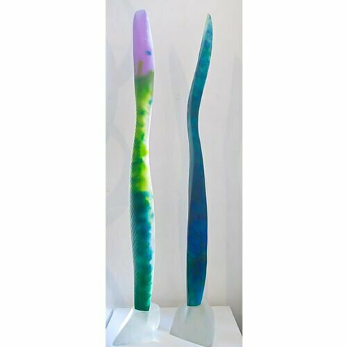 Metamorphic-Meditation1&2-115cm--CAST-GLASS-[free-standing,Glass]-Sallie-Portnoy-australian-sculpture-glass-figures