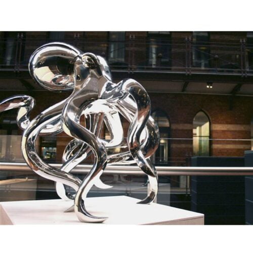Octopus-lrgl-90cm-stainless-steel-animal-sculpture,-outdoor-garden-art,-indoor-sculpture