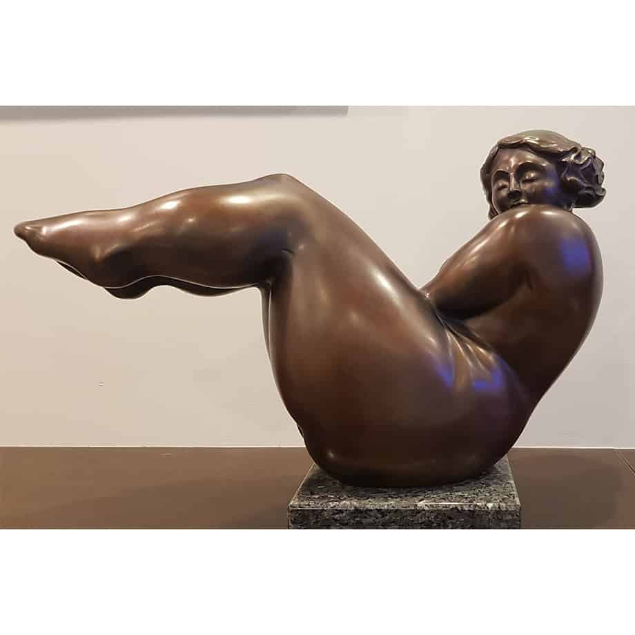 Opulence-70x48cm-BRONZE-MARBLE-BASE-[Bronze,Table-top,Figurative]-Libucha-Zygmunt-australian-sculpture-female-form-indoor