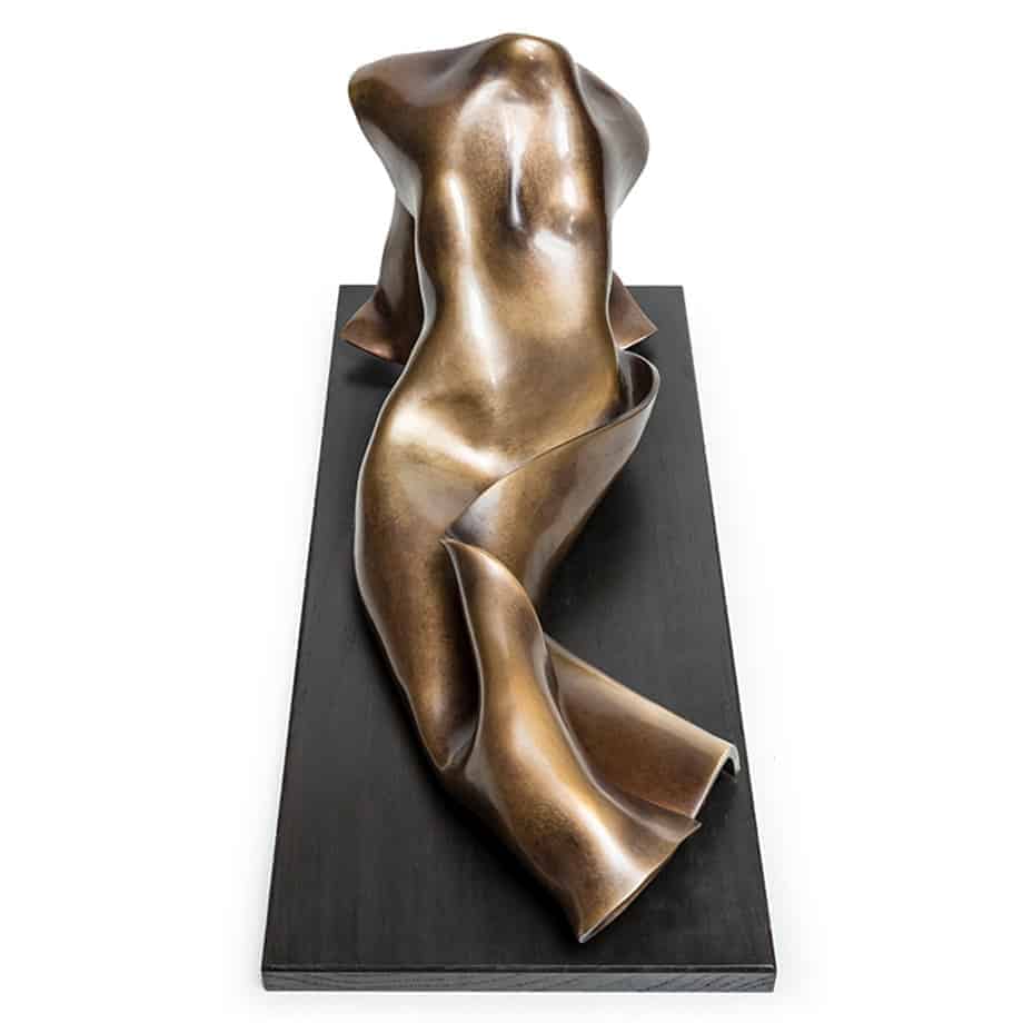 Phoebe-20x20x50cm-BRONZE-[table-top,-bronze,-figurative]-rachel-boymal-australian-sculpture-abstract-female-figure