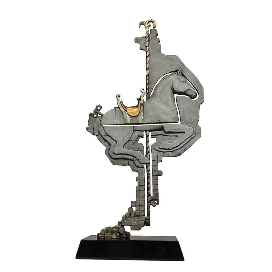Quater-Horse-55cm--BRONZE-[bronze,-table-top]-Stephen-Glassborow-australian-sculpture-horse-circus--bronze
