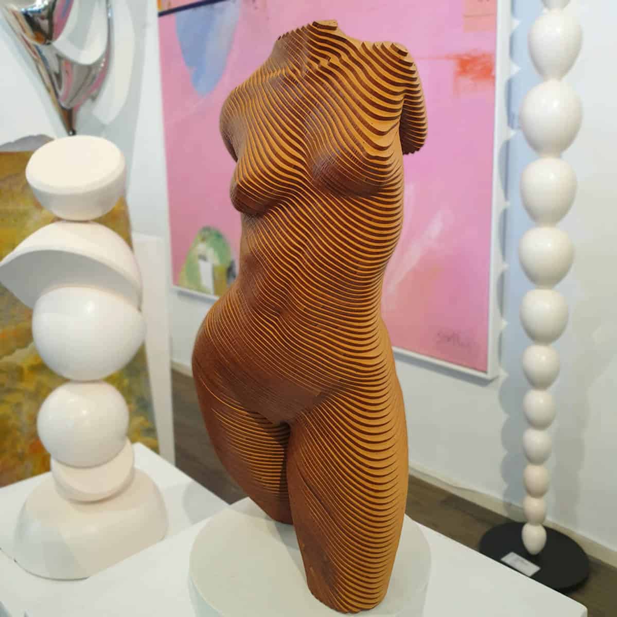 Roxie-Timber-45x20cm-TIMBER--LASER-CUT-[table-top,figurative]Olivier-Duhamel-female-body-sculpture-nude-wood-form-australian