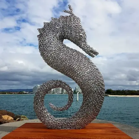 marine, fish sculpture, large scale outdoor metal art