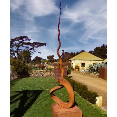 Spiral-360cm--Fabricated-Steel-[Outdoor,Corten]Kooper-Folko--australian--sculpture-outdoor-garden-art-spire