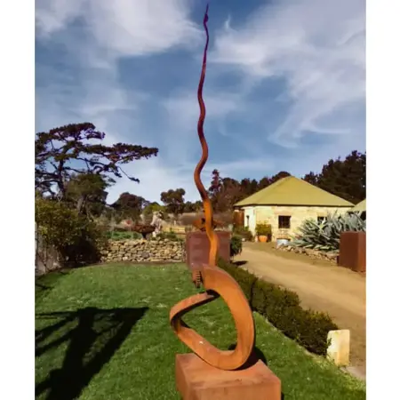 Spiral-360cm--Fabricated-Steel-[Outdoor,Corten]Kooper-Folko--australian--sculpture-outdoor-garden-art-spire