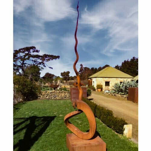 Spiral-360cm--Fabricated-Steel-[Outdoor,Corten]Kooper-Folko--australian--sculpture-outdoor-garden-art-spire