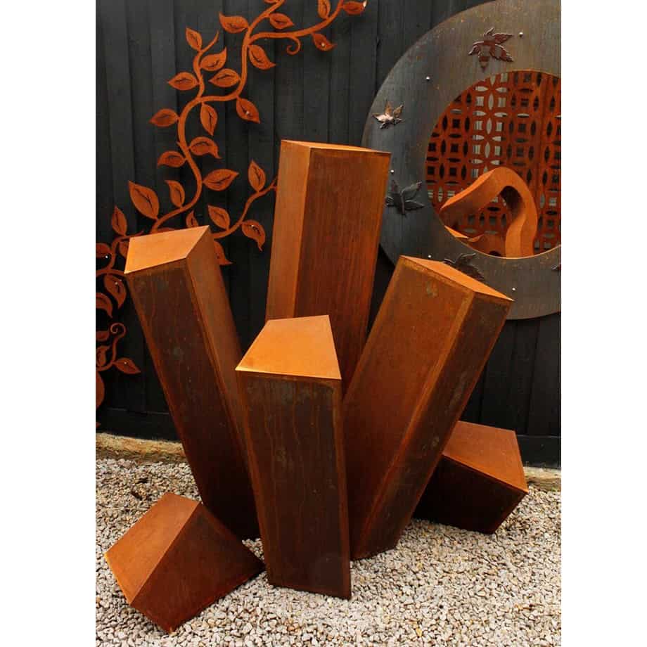 Steel-Pines-180cm--CORTEN-[Corten,outdoor,]Pierre-Le-Roux-australian--sculpture-outdoor-drive-way-entry-art-garden