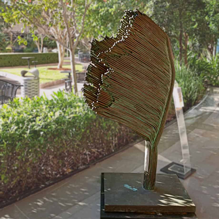 Survivor-4-16x92cm-BRONZE-[Bronze,freestanding,outdoor]-max-lyle-australian-sculpture-leaves,-leaf-natural-native