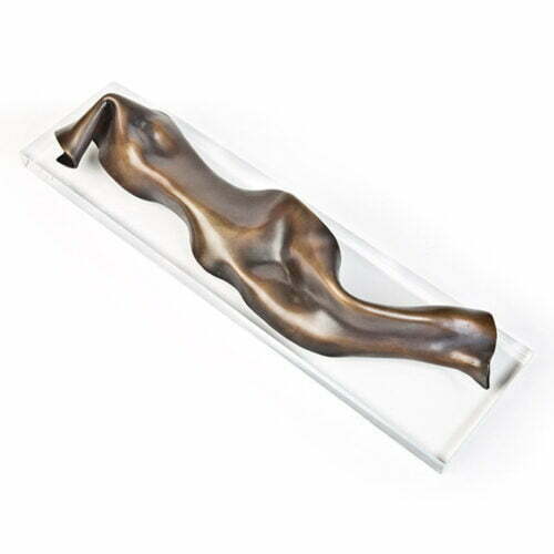 Sweet-&-swaying-13x18x66cm-BRONZE-[bronze,-table-top,-figurative]-rachel-boymal-sculpture-abstract-australian-female-body-bronze