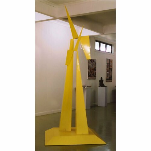 THUINDERBOLT-268x102cm-MILD-STEEL-EPOXY-PAINT[Outdoor,Landmark]-Laurindo-de-abreu-soto-australian-sculpture-yellow-african-abstract-bold