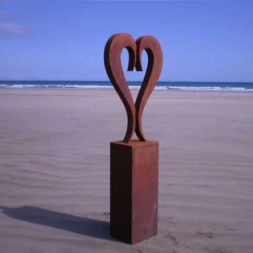 Two-of-us--200x70cm-limited-to-9-CORTEN-STEEL-[Corten,outdoor]Andrew-Kasper-outdoor--garden--love--sculpture-australian-sculptor