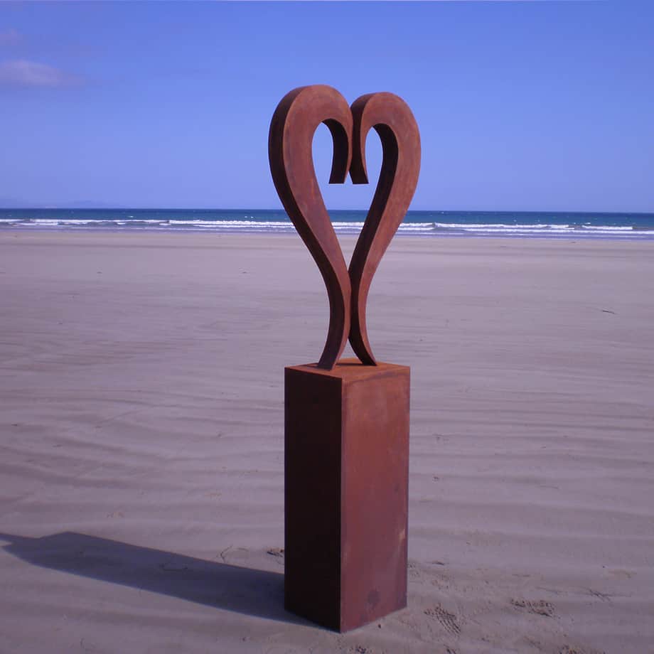 Two-of-us--200x70cm-limited-to-9-CORTEN-STEEL-[Corten,outdoor]Andrew-Kasper-outdoor--garden--love--sculpture-australian-sculptor