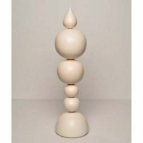 Universale---46cm-CERAMIC-TOTEM-[ceramic,table-top]-walter-auer--australian-ceramic-white-sculpture