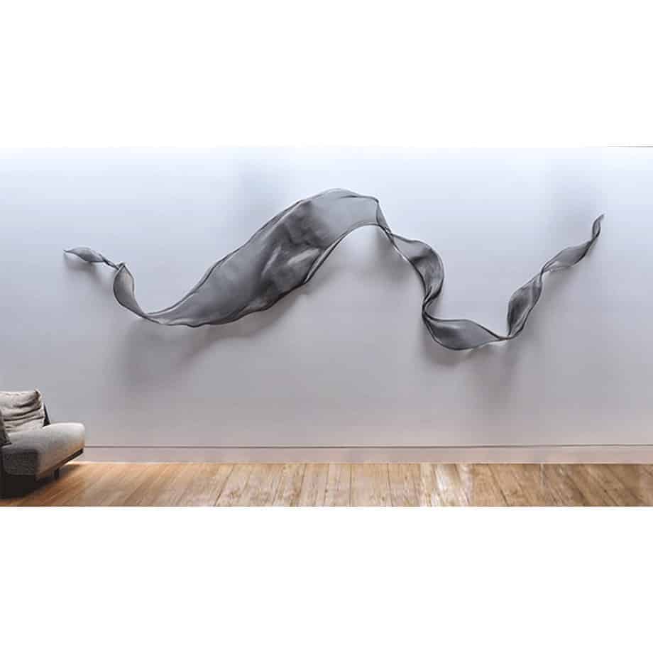 Untitled-Mesh--Medium--FORMED-STAINLESS-STEEL-MESH-[stainless-steel,wall-hanging]-MIKE-BAIRD-australian-fabric-flowing-sculpture