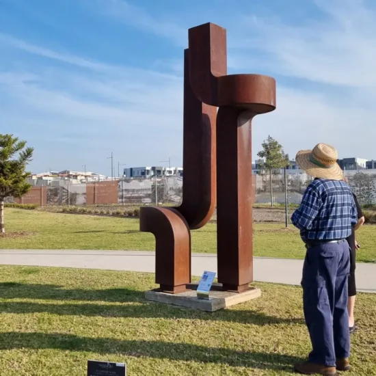 Corten-steel sculpture by Chris Flenley — original art, SOHO Galleries Sydney