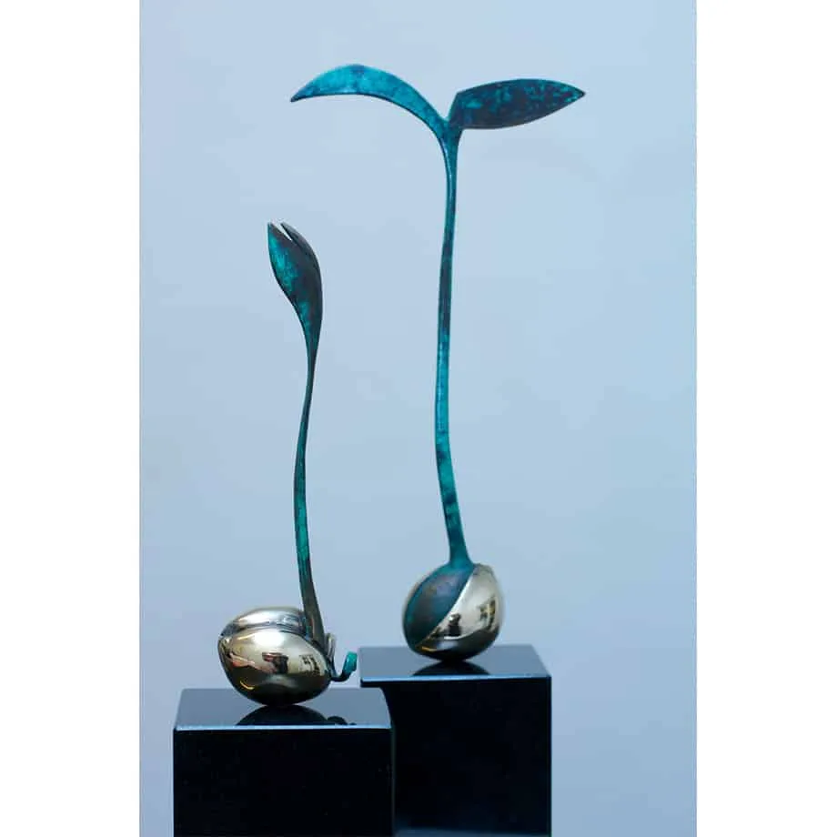 Avocado Plant by Zoe Ellenberg – bronze sculpture, 49x17cm (view 2) – SOHO Galleries Sydney