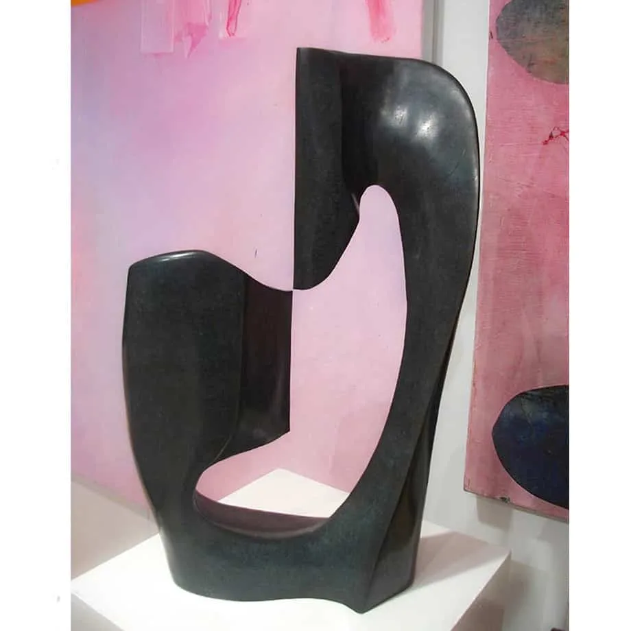 Dual Knife Edge by Robin Holliday – bronze sculpture, 54x25cm (view 2) – SOHO Galleries Sydney