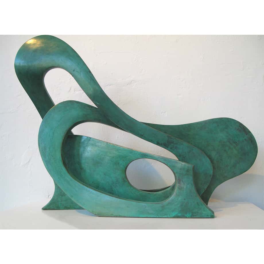 legend of the wave Wave--62x44cm-BRONZE-with--TEAL-PATINAL[Table-top,-bronze]blazeski--australian-abstract-sculpture