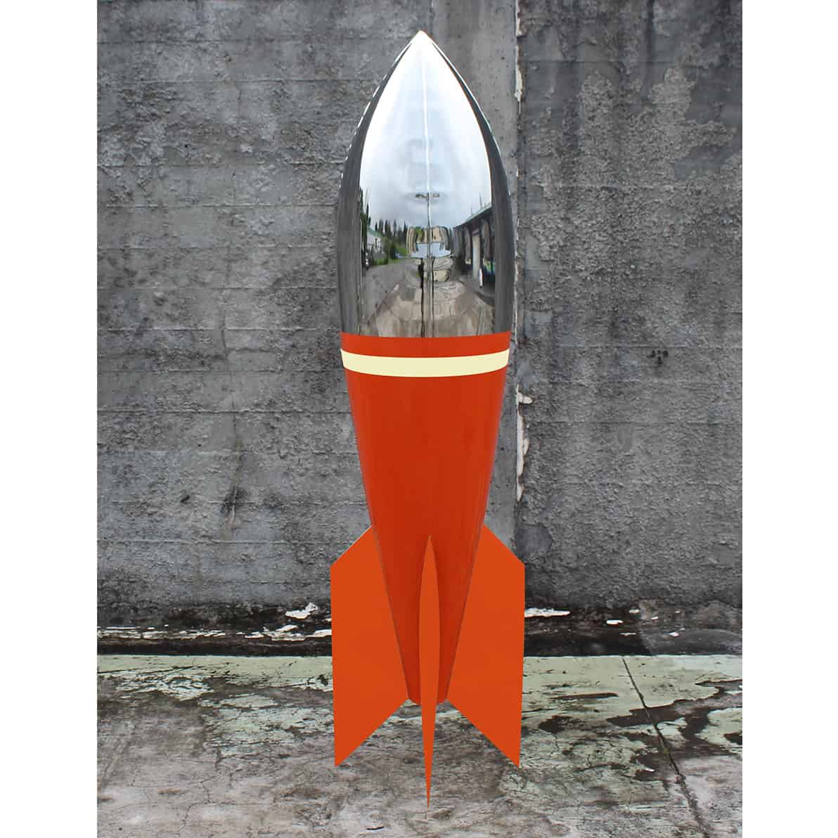 Orange-and-White-210cm-STAINLESS-STEEL-INDUSTRIAL-COATING-[stainless-steel,-free-standing,outdoor]david-mcCracken-rocket-sculpture-australian-artist-pop-art