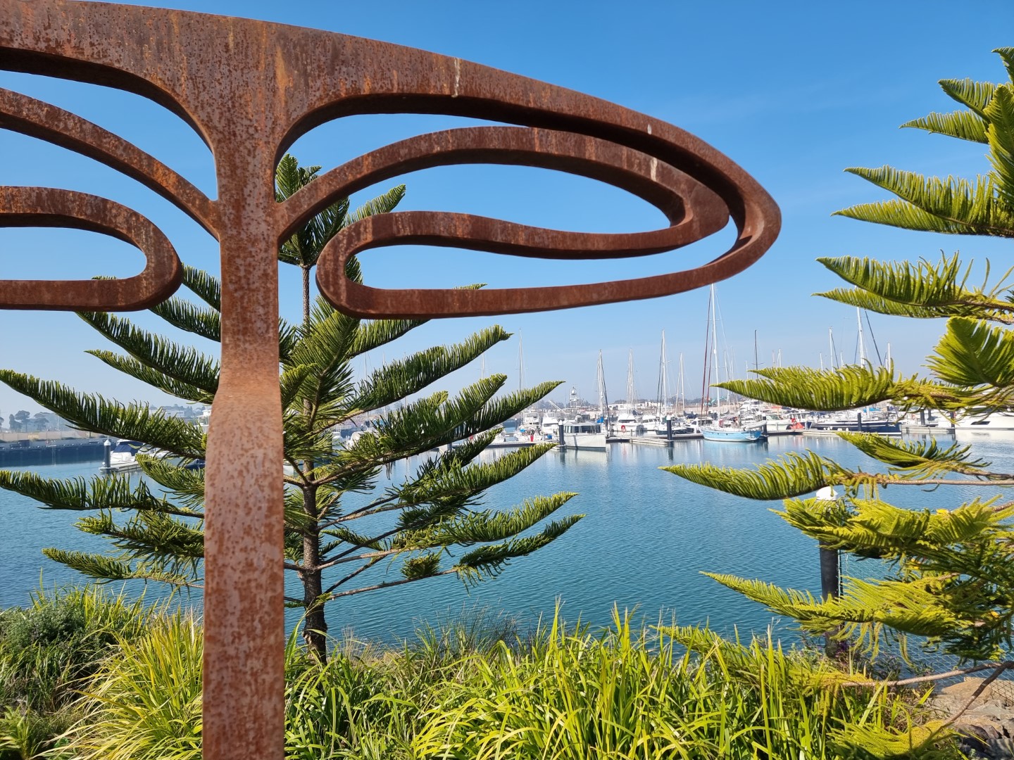 Transfigure - 2.5m Corten-steel sculpture by Greg Johns — original art, SOHO Galleries Sydney