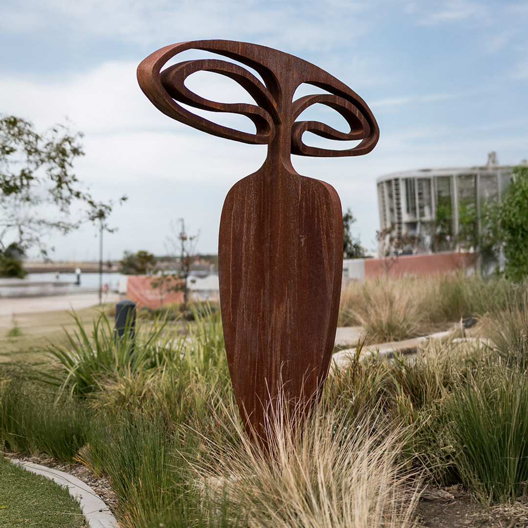 Transfigure - 2.5m Corten-steel sculpture by Greg Johns — original art, SOHO Galleries Sydney