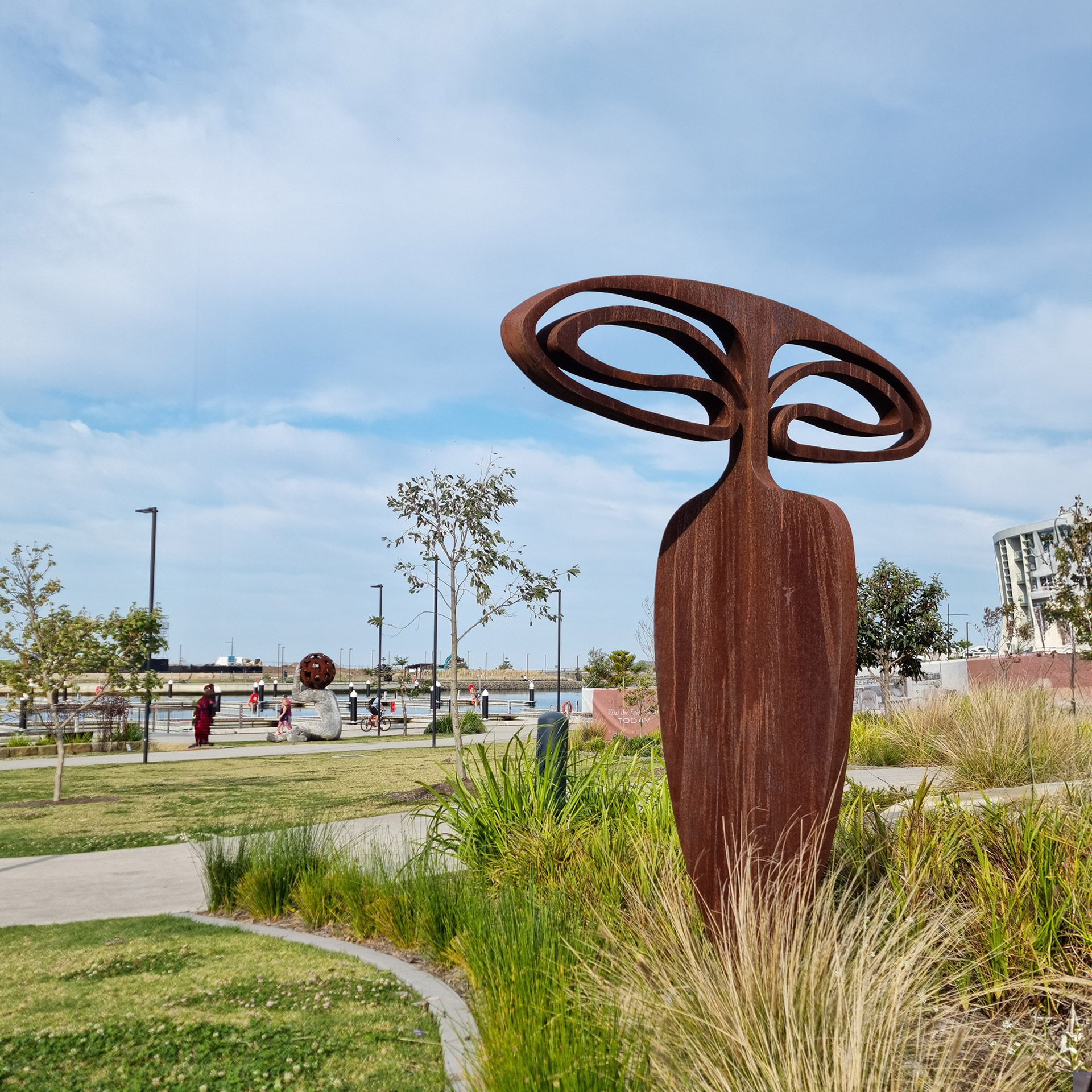 Transfigure - 2.5m Corten-steel sculpture by Greg Johns — original art, SOHO Galleries Sydney