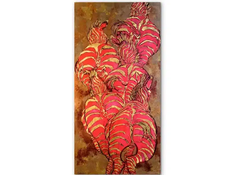 african zebra painting